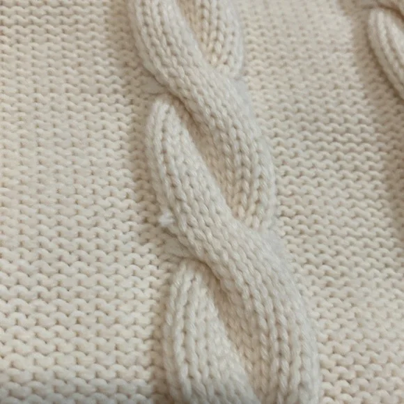 Escada Margaretha Ley Cream Cable Knit Sweater - Picture 13 of 17